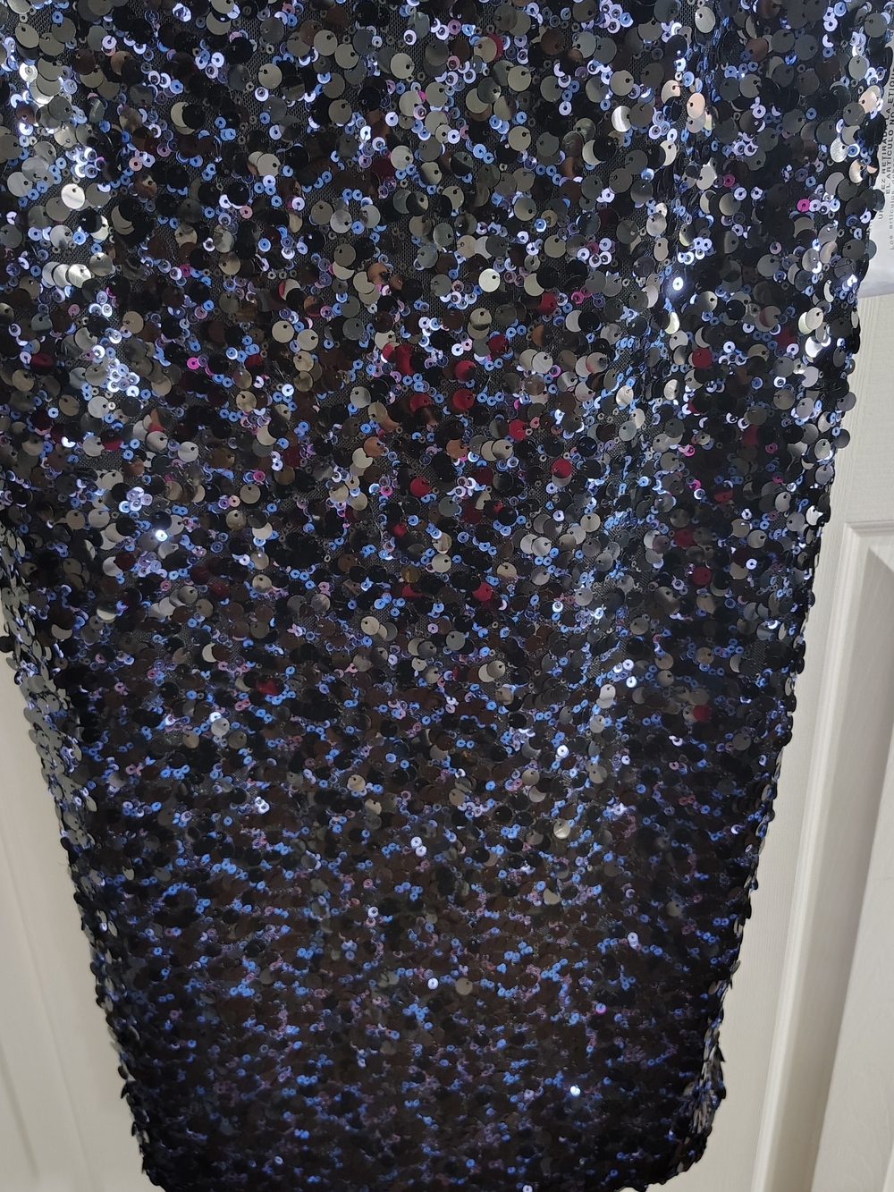 Dress The Population Sequin Dress in Navy - Elegant Long-Sleeve Dress XXL - Picture 6 of 15